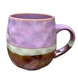 Purple Coffee Mug Metallic Artisan Drip Glaze ROSHER Stoneware Mug